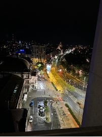 Blick aus der Hotelbar – Nürnberg bei Nacht